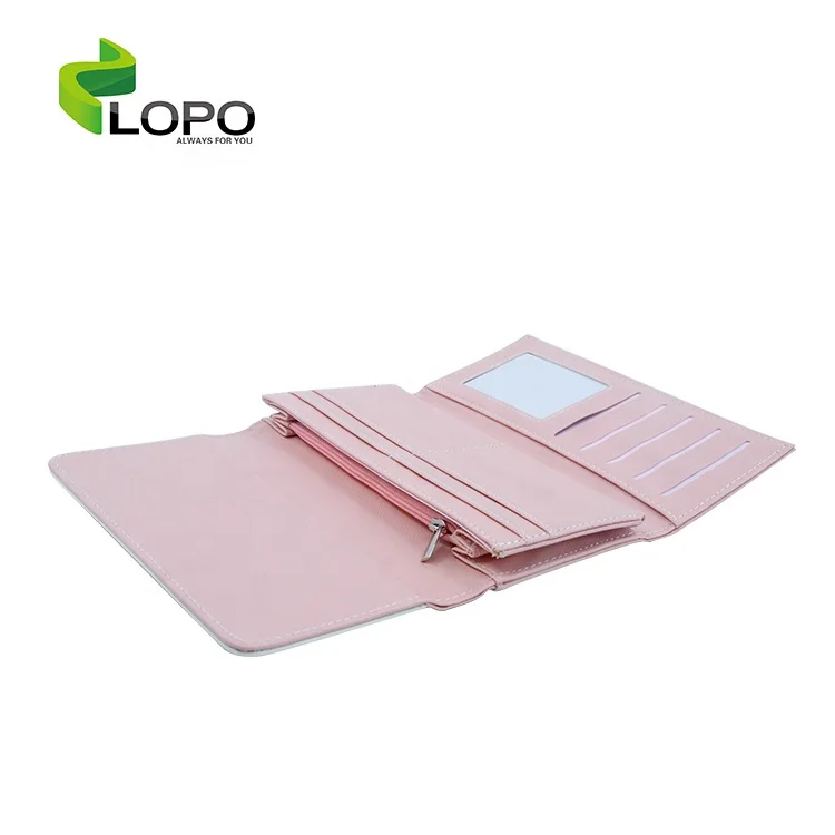 PU Leather Wallet Sublimation Blank Lady Purse for  Women Long Money Saving Paper Gift Box Gift Package Included