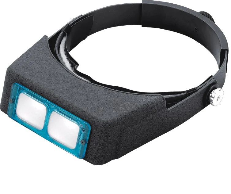 Magnifying Glass 81007-B Hands Free (Head Band) Helmet Magnifier LED Head Lamp Head Mounted