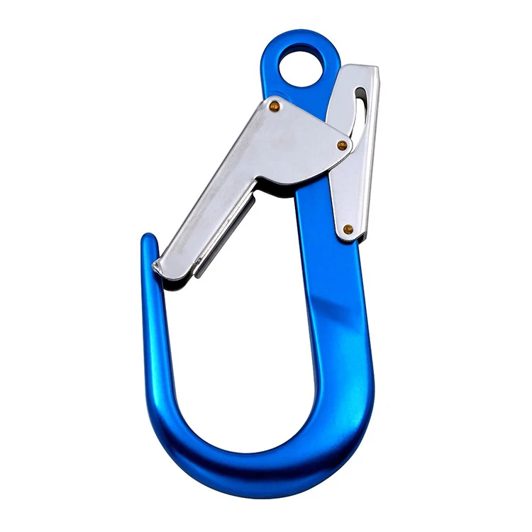Metal Industrial Anodized Blue CE EN362 High Quality Forged Aluminum Alloy Rebar Hook