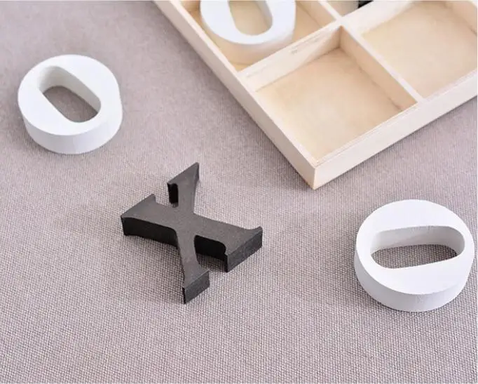 Деревянная шахматная игра Tic Tac Toe для детей XO Chess Game Box