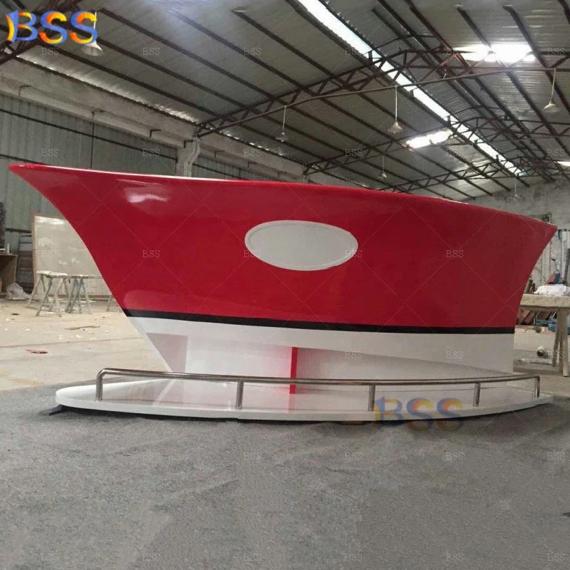Ship Night Club Bar Counter Price Modern Style Contemporary Quality Red Boat Shape Marble Wood Small Night Club Counter Bar