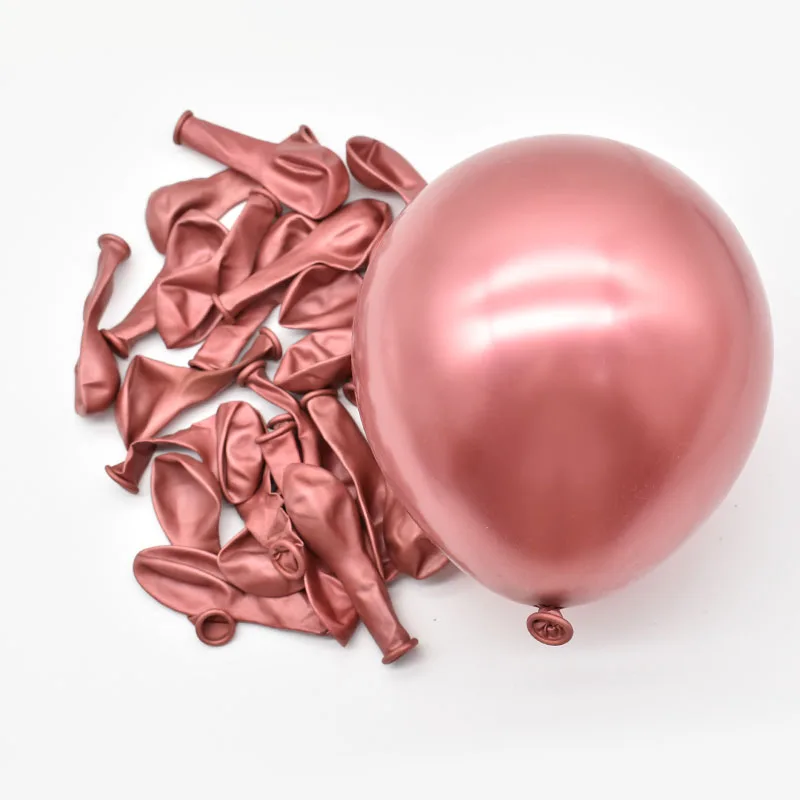 Factory direct sale 5 inch metal balloons round metal color golden latex balloons 100 decorative balloons