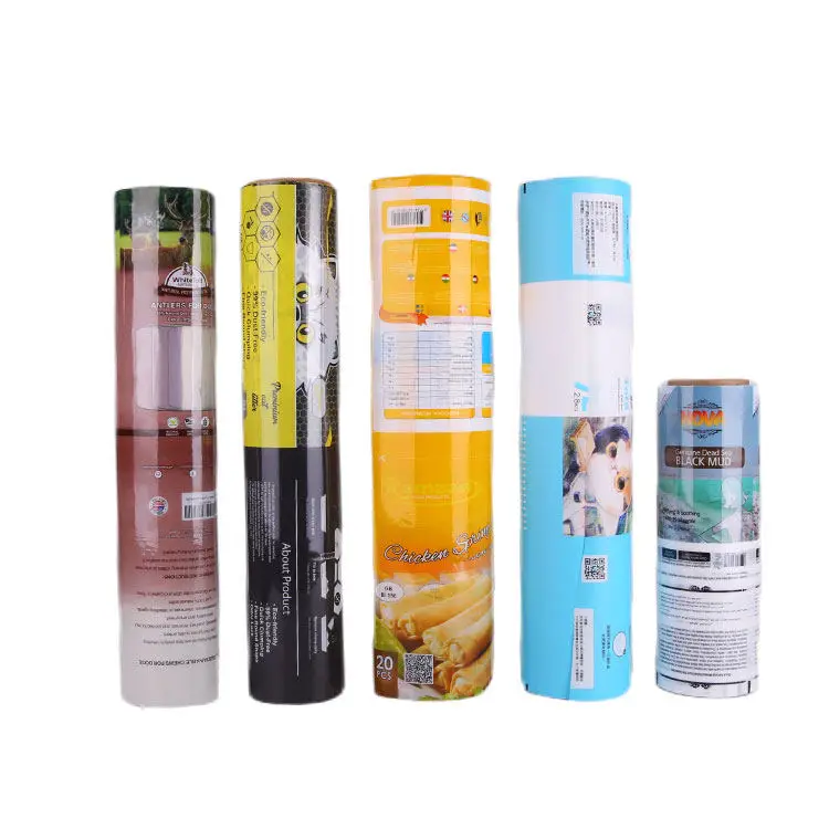 Custom Printing Aluminum Foil Food Grade Semi-finished Plastic Food Mylar Packaging Bag Film Roll for Milk, Coffee, Powder