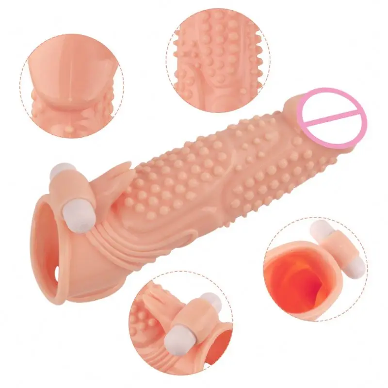 Penis Sleeve Vibrating Penis Condoms With Vibration Adult Sex Toys For Men Penis Enlargement
