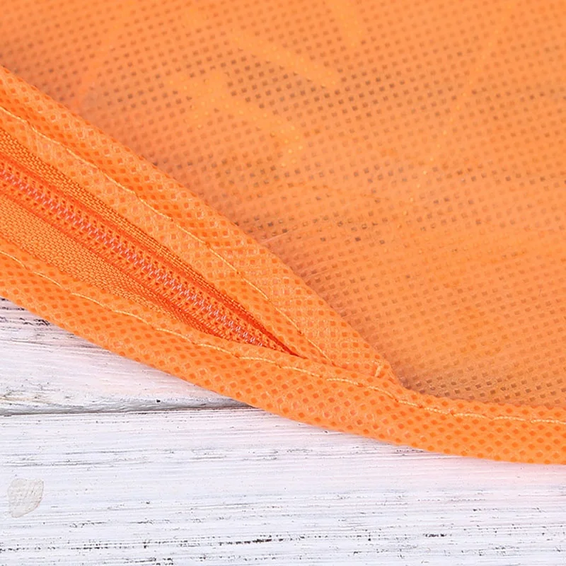 Eco-friendly Circle Transparent Cartilage Zipper Cosmetic Customized Gift PVC Non Woven Fabric Bag