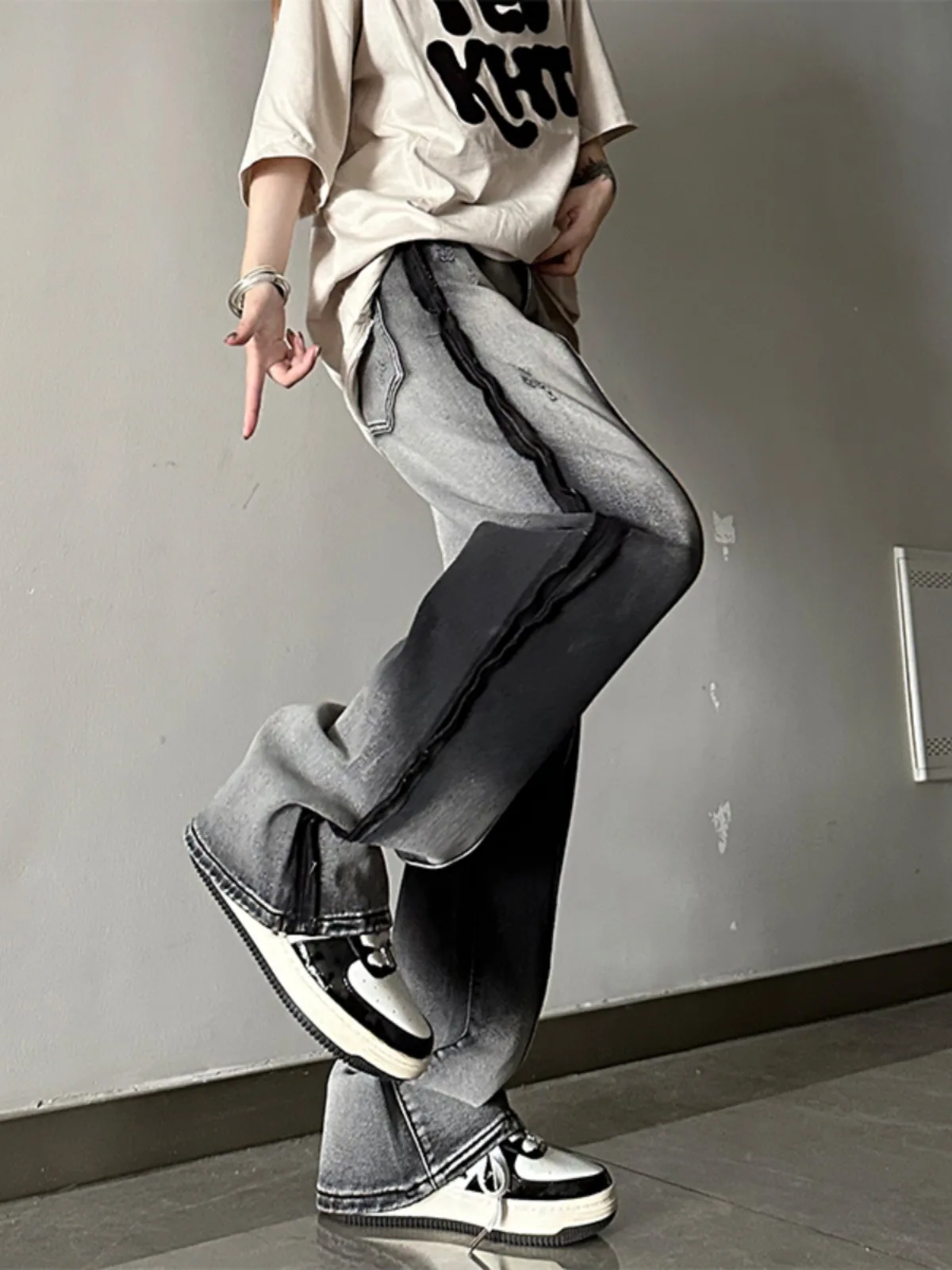 streetwear denim jeans manufacturers hip hop y2k clothing carpenter pants wax baggy designer tie dye brand jeans men