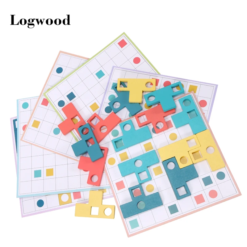 Children t-shape puzzle matching logical thinking advanced training game toy