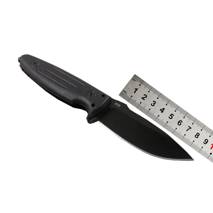 OEM wholesale Russia hot sell D2 blade with G10 handle pocket hunting fixed knife EDC outdoor tactical knife with compass