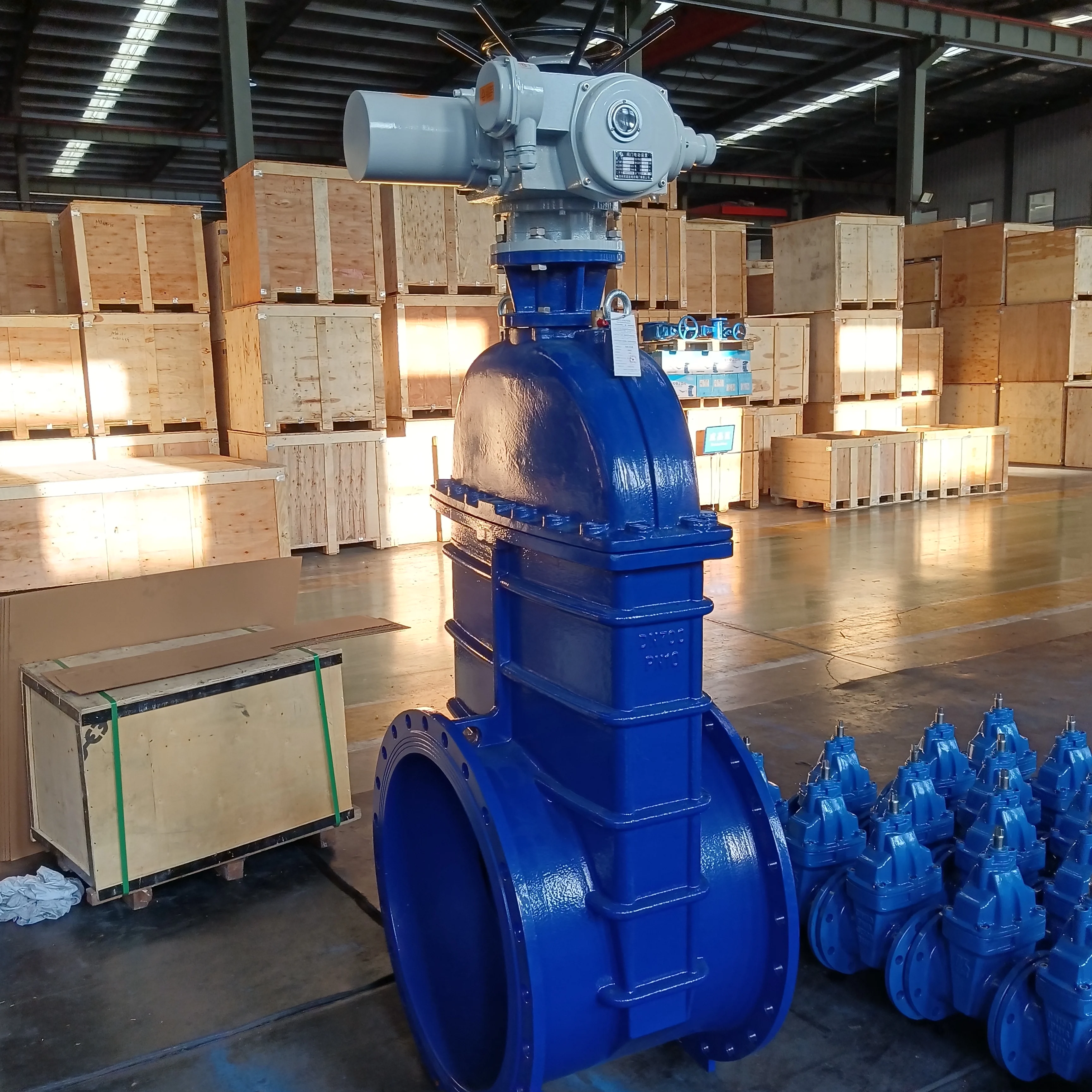 Customization Motorized Ductile Iron Soft Sealing Flange Electric Gate Valve With Electric Actuator