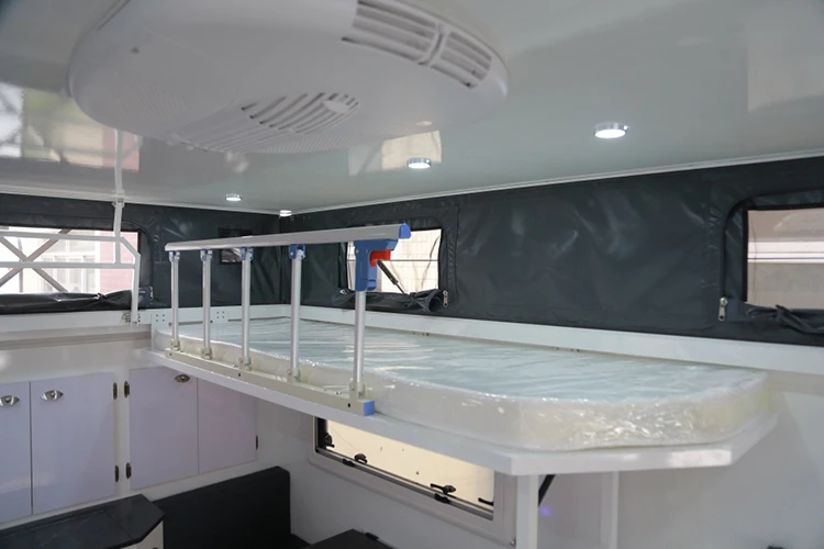 ECOCAMPER Off Road 13ft Small Hybrid Caravan With Internal And External Kitchen