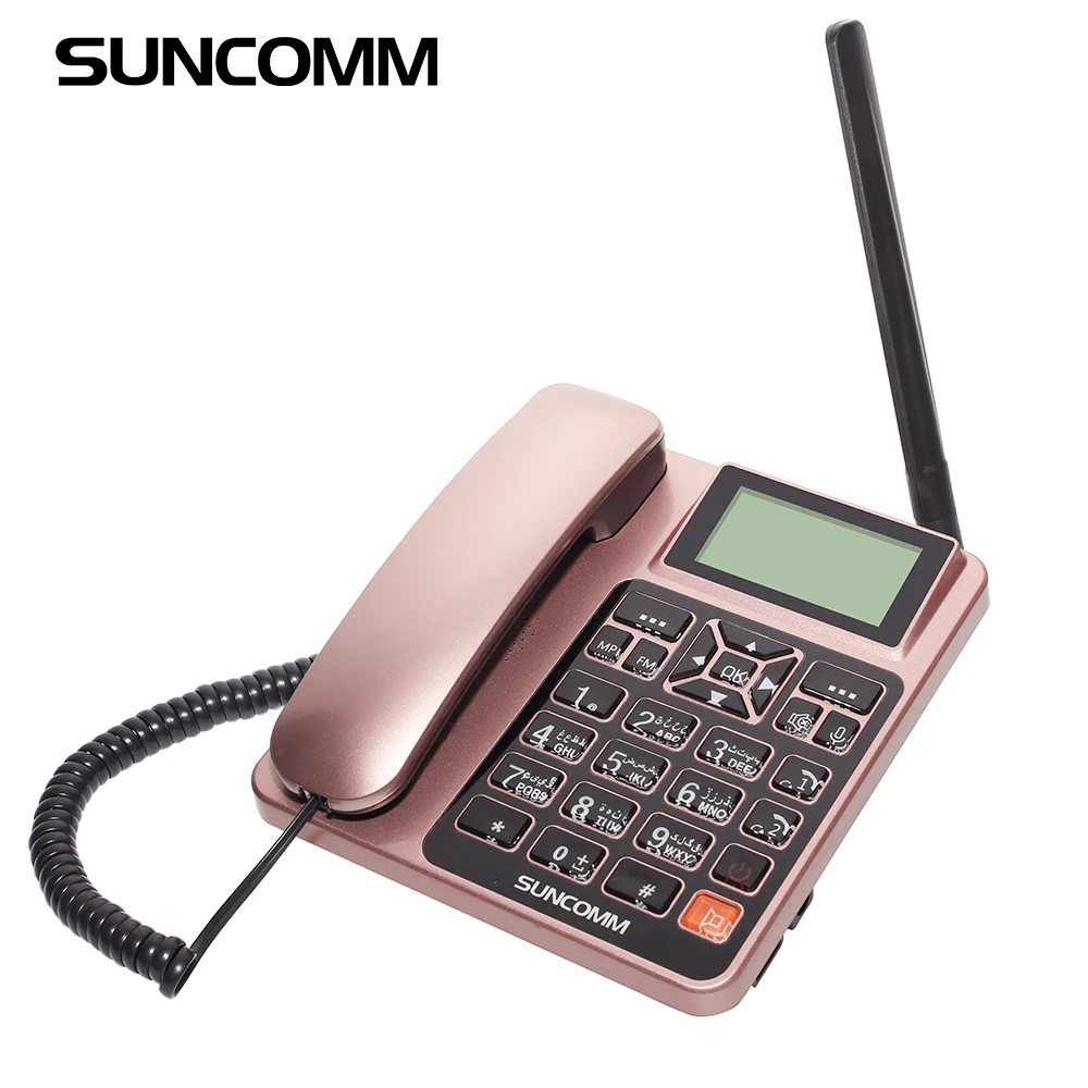 Hot Sale SUNCOMM G518 SIM Card MP3 Music Playback  Wireless Desktop Phone Four Colors Support Mural Cordless Telephones Home Use