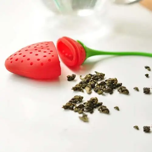 Helping Strawberry Shape Silicone Tea Infuser Creative Tea Strainer Portable Tea Filter