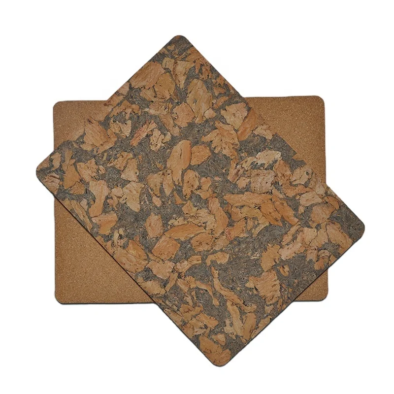 100% biodegradable cork placemat set cork trivet heat proof mat heat insulated pad