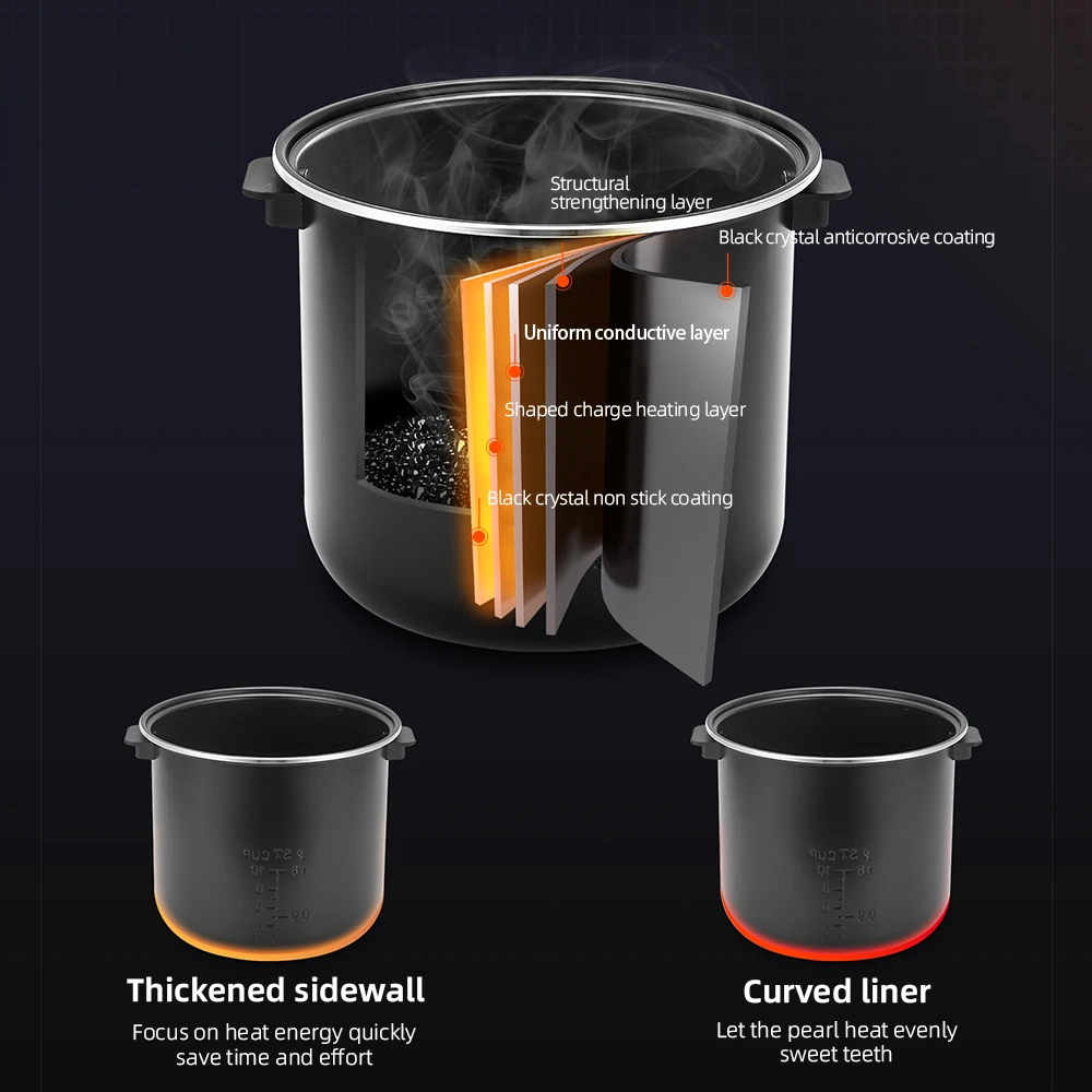 Factory commercial 220V 6L Temperature control bubble tea boba tapioca jelly bean sago pearl cooker