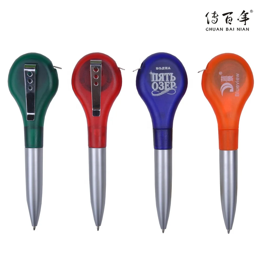 New design promotional ballpoint pen with steel ruler