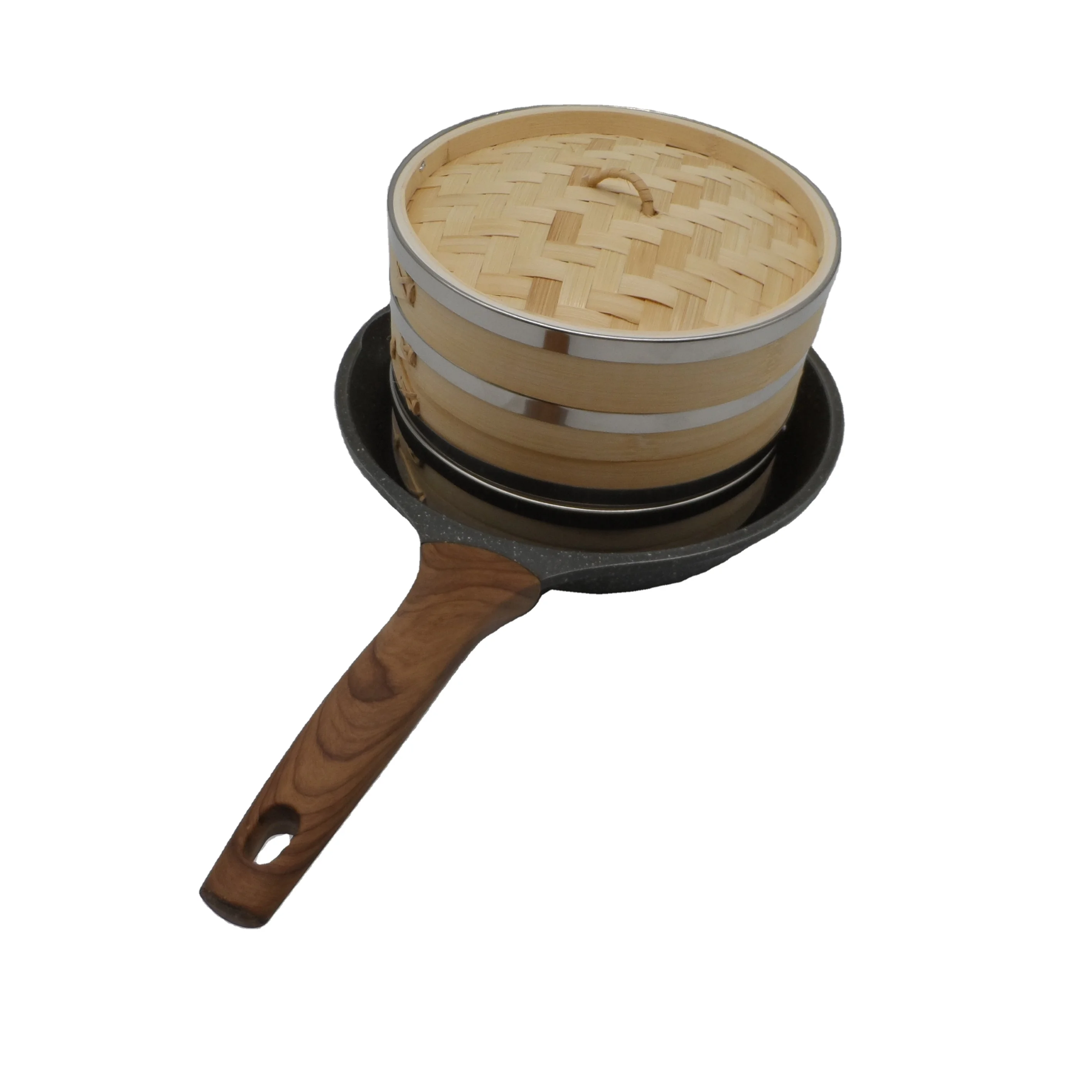 China Stainless Steel Bamboo Steamer Basket Kitchen Cooking Steamers Wholesale