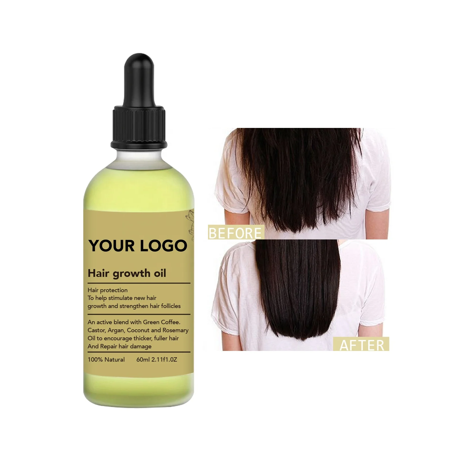 Hot Sale  Wholesale Customization hair oils for hair growth in bulk oil hair growth organic rosemary essential oil