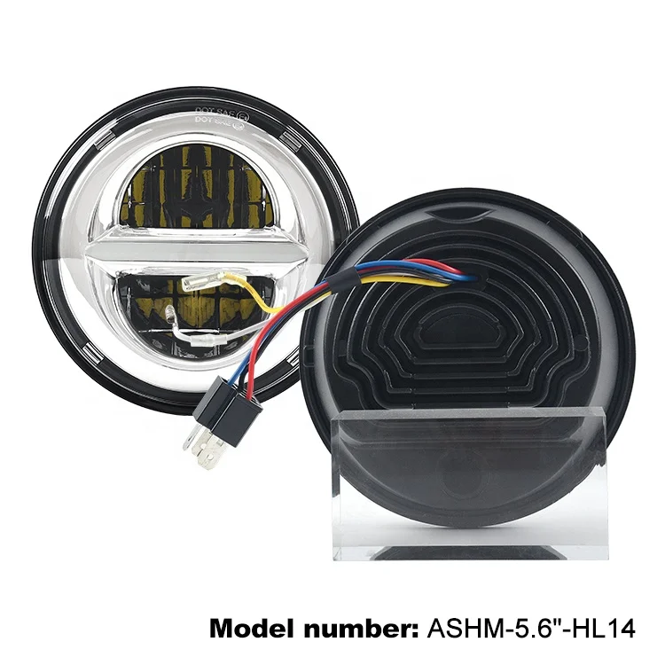 Высокое качество 50 Вт 3300lm 5.75inch12v 24 В круглый светодиодные фары для мотоцикла с