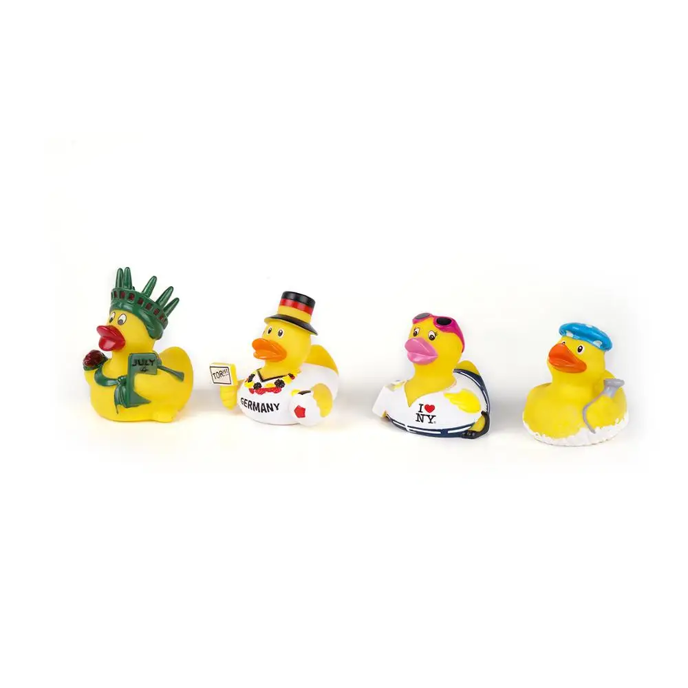 
Mini yellow rubber duck PVC bath toy floating 