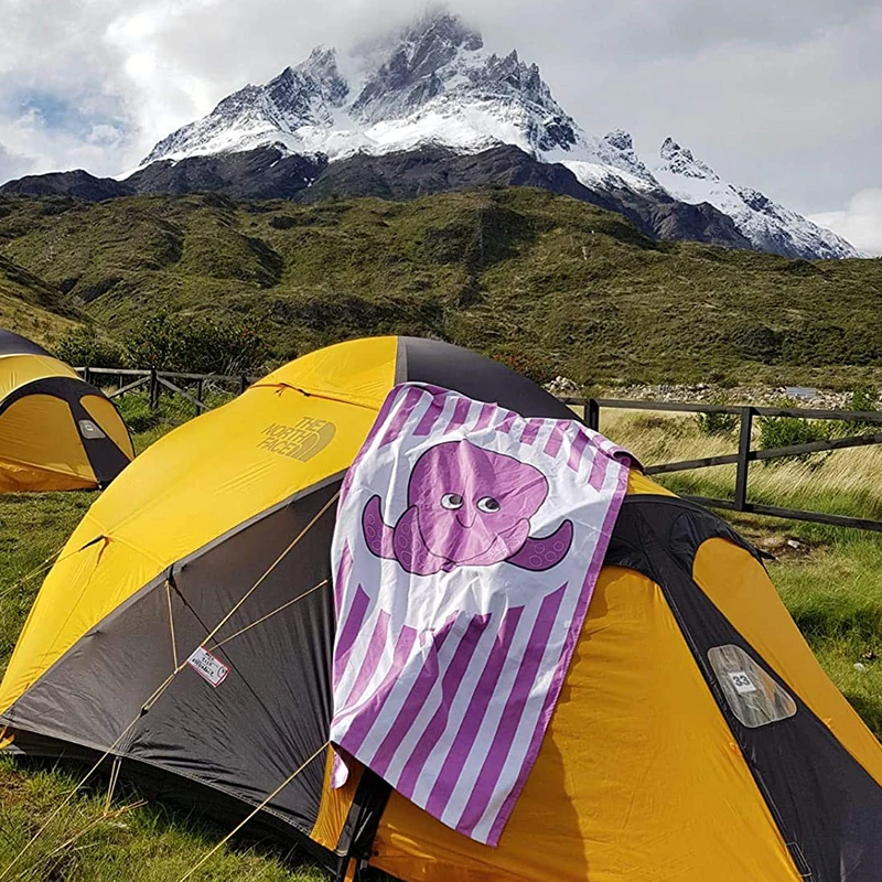 Recycled microfiber beach towel printed suede yoga towel with custom logo