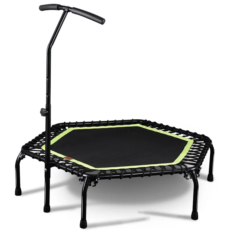 45inch Mini Trampoline Fitness Rebounder With Adjustable Foam Handle Home Indoor Exercise Trampoline For Adult