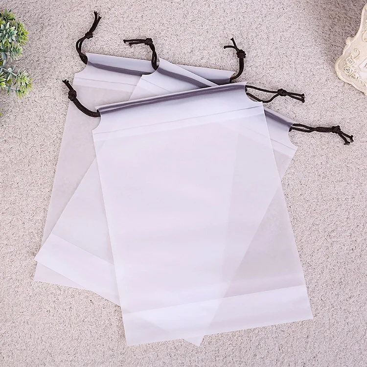 2021 Gift Quality Simple Eco Friendly Dust Waterproof Design Custom White Drawstring Bag