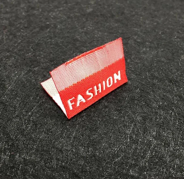 High density Custom metal garment care label printed woven label with logo