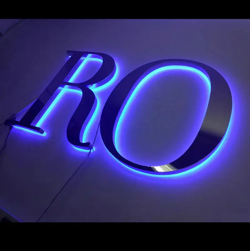 Outdoor remote control RGB lighting sign Custom Led 3D shop name glow sign board