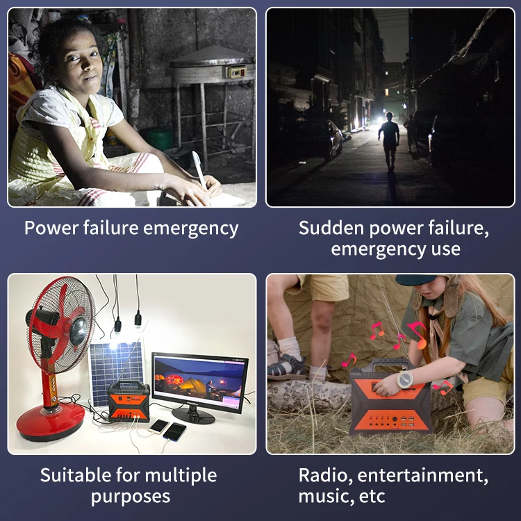 small camping portable off grid power generator kit 10w solar panel mini 12v dc home indoor sound light bulb energy system