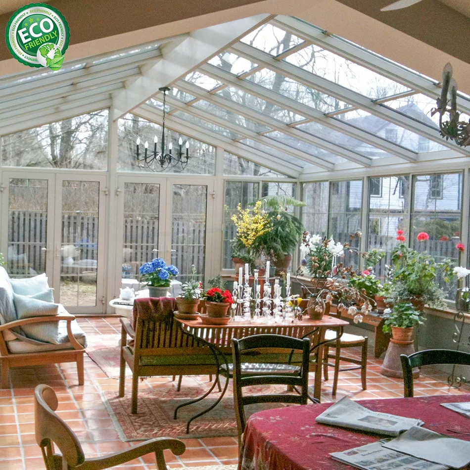 Hot Sale In The Middle East Color Customized Thermal Insulated SPA Sunroom Aluminium Framed Tempered Glass Sun Room