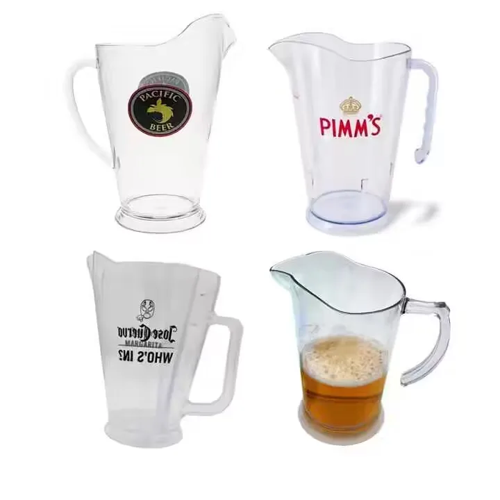 Popular  High Quality food grade 1.5L 1.8L 2L plastic beer jug for bar home restaurant with custom logo