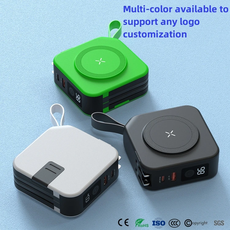 New inventions trending product branding hot sell USB-C power bank magnetic wireless PD22.5W power bank