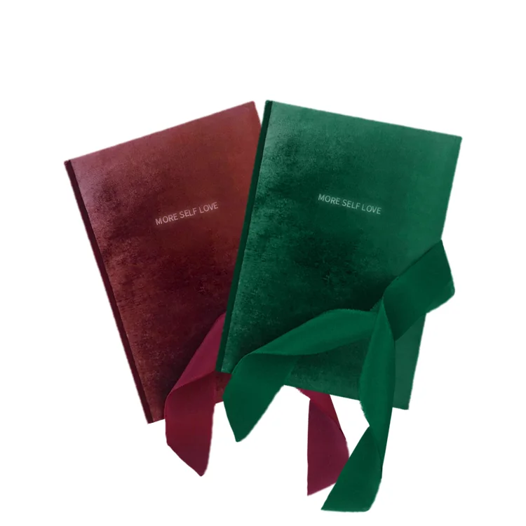 Composition books 100 sheet custom engraved velvet notebook hardcover