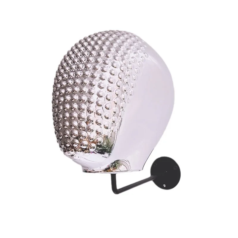 New silver plating head mold mannequin hat display rack on the wall hat rack wall wig display rack with hooks