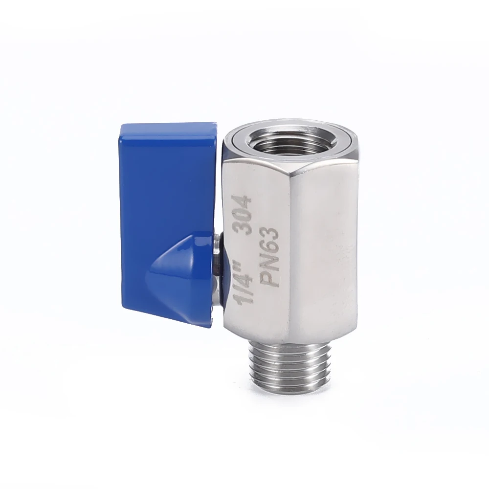 SS304 Sanitary Thread 1/4 Inch PN63 Mini Ball Valve M/F