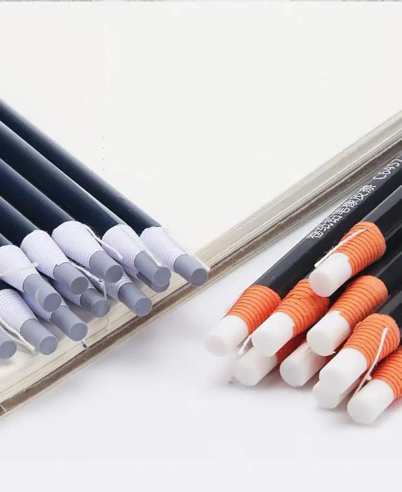 Hand Tear Sketch Eraser Pen-Style Shape Pencil Eraser Pen Round Tip Highlight Rubber School Supplies