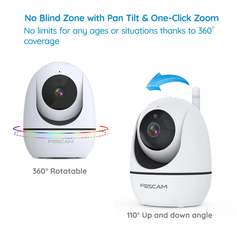 Foscam hello wireless video long range baby monitor 500m transmission distance 5 inch 1080P for