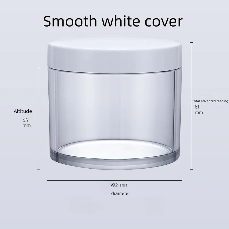 89 Teeth 300g thick wall cream bottle PET plastic scrub jar with ABS bottle cap wide mouth can be customized logo