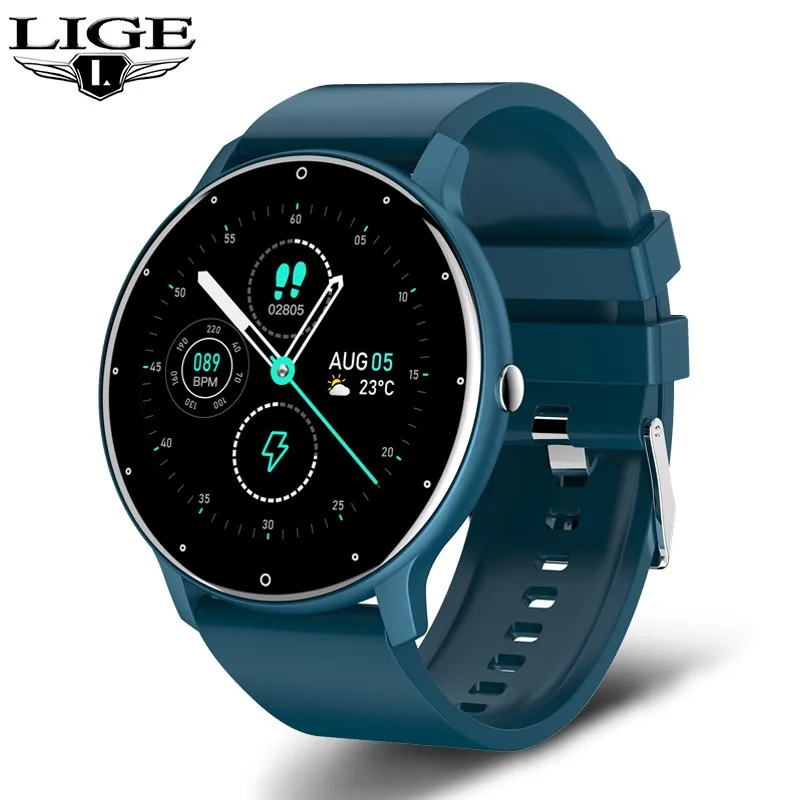 Смарт-часы LIGE BW0223 мужские с сенсорным экраном и защитой класса IP67