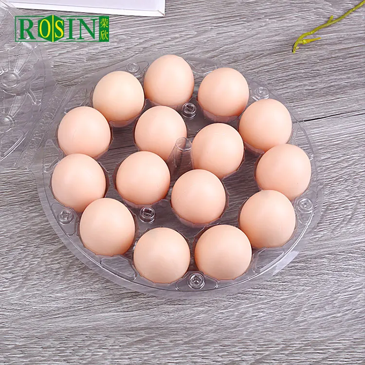 Egg Carton 6 15 Holes Plastic Egg Round Tray With Lid Clear Clamshell Disposable Wholesale Blister Tray Transparent