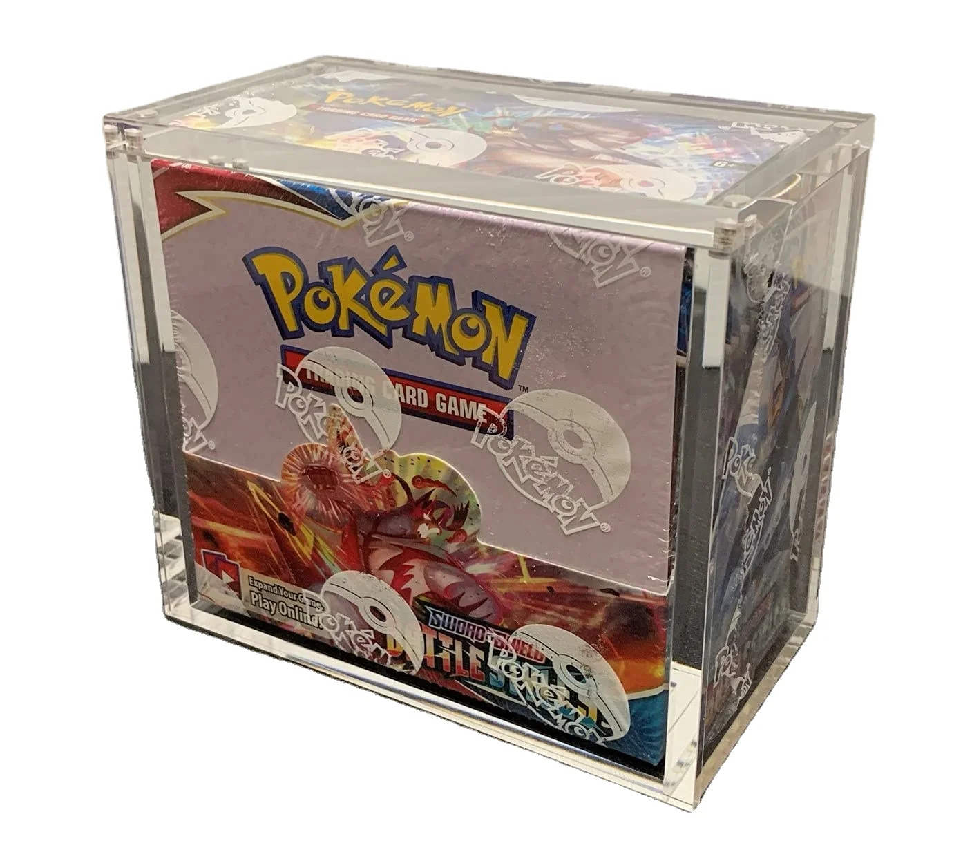 PKMN коробка для усиления акриловый корпус для дисплея Акриловый Корпус для хранения акриловый Магнитный ящик с верхней крышкой