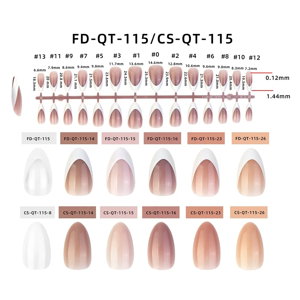 Gelsky Soft Gel Tips Press on Nails Thick French Gel X Nail Tips Full Cover Almond Nail Tip