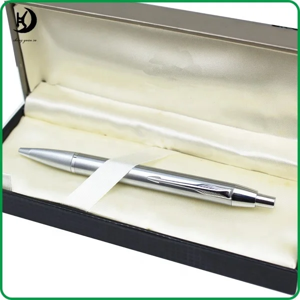 JXM-115 High quality advertising custom logo press action metal click ball point pen