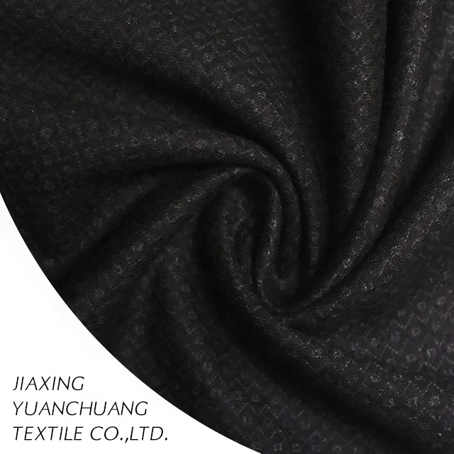 Fabric Different Color Between Warp and Weft Yarn Wholesale Double Faced Cashmere Recycled Wool Woolen Jacket Plain Custom GSM