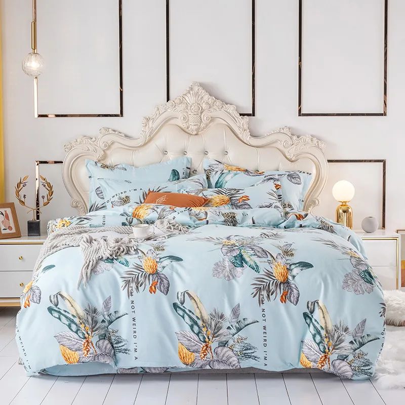 Hot sale thicken pure cotton four-piece bed linen quilt
