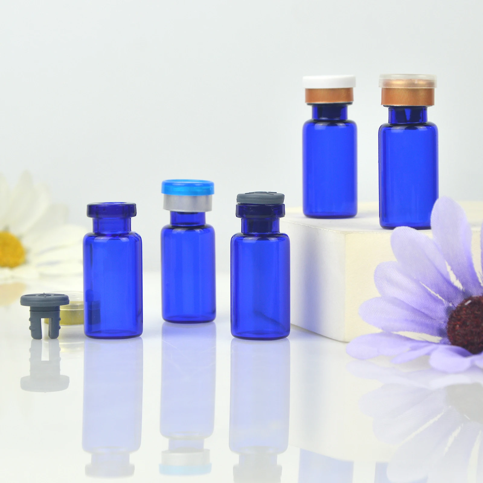 Blue Vials 3ml Pharmaceutical Vial Medical Injection Freeze-dried Powder Glass Vials With Rubber