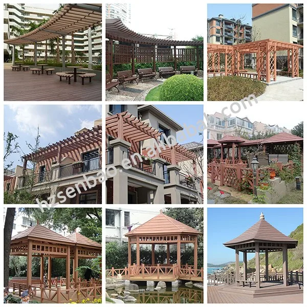 Garden wooden arbour seat gazebo canopy arches wpc balcony patio terrace pergola