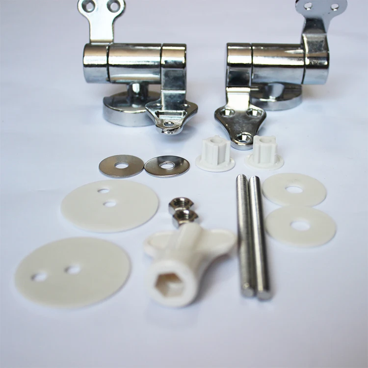 Durable Zinc Alloy Electroplate Soft Close Toilet Seat Hinge Bottom Mounted