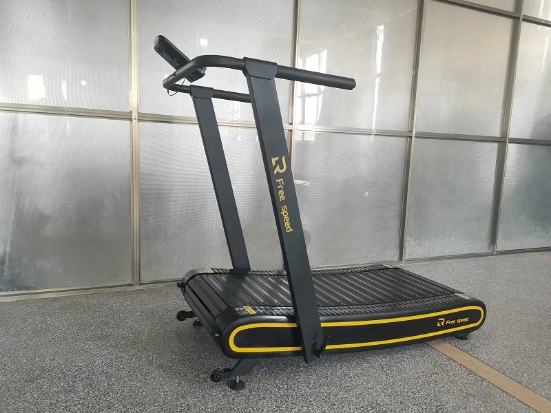 home use curved treadmill without motor speed unlimited fitness running machine no motor with PU anti-static handle
