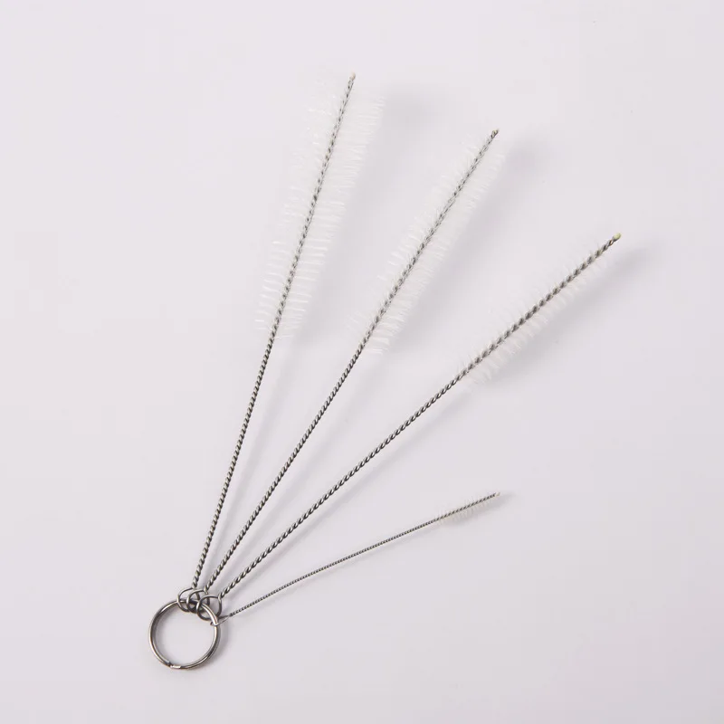 DS4032 Flexible Drain Brush Nylon Pipe Tube Cleaner for Tumbler Sippy Cup Water Bottle Stainless Steel Straw Brush Set